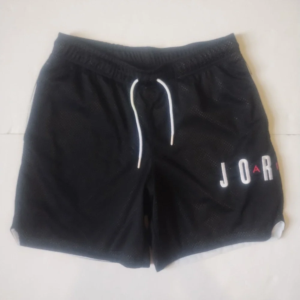 Jordan Mesh Basketball Shorts Mens Medium Black Athletic Gym Sportswear